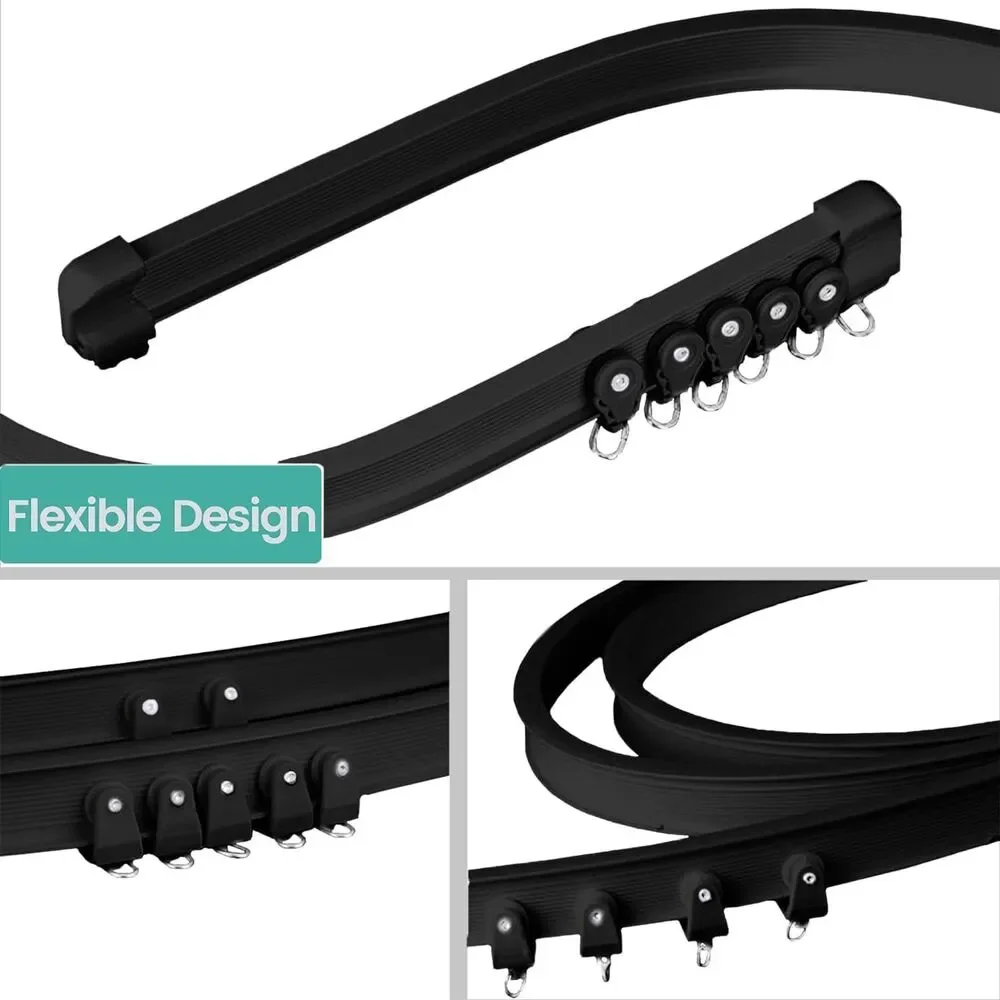 Room Dividers Blackout Curtains Track Ceiling Mount Ceiling Track for Curtain...